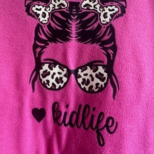 Girl's Hot Pink with Leopard Sweatshirt